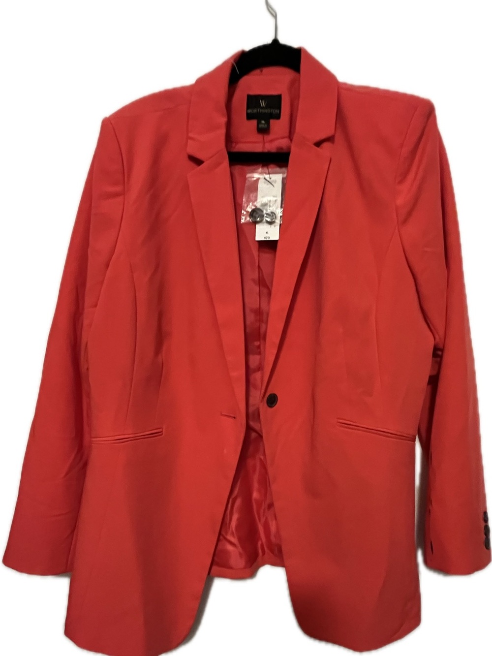Worthington Women's Coral Single-Button Blazer Jacket
